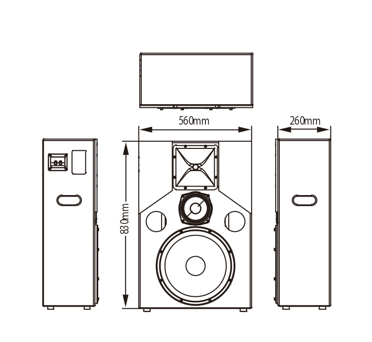 幕后主扬声器尺寸图